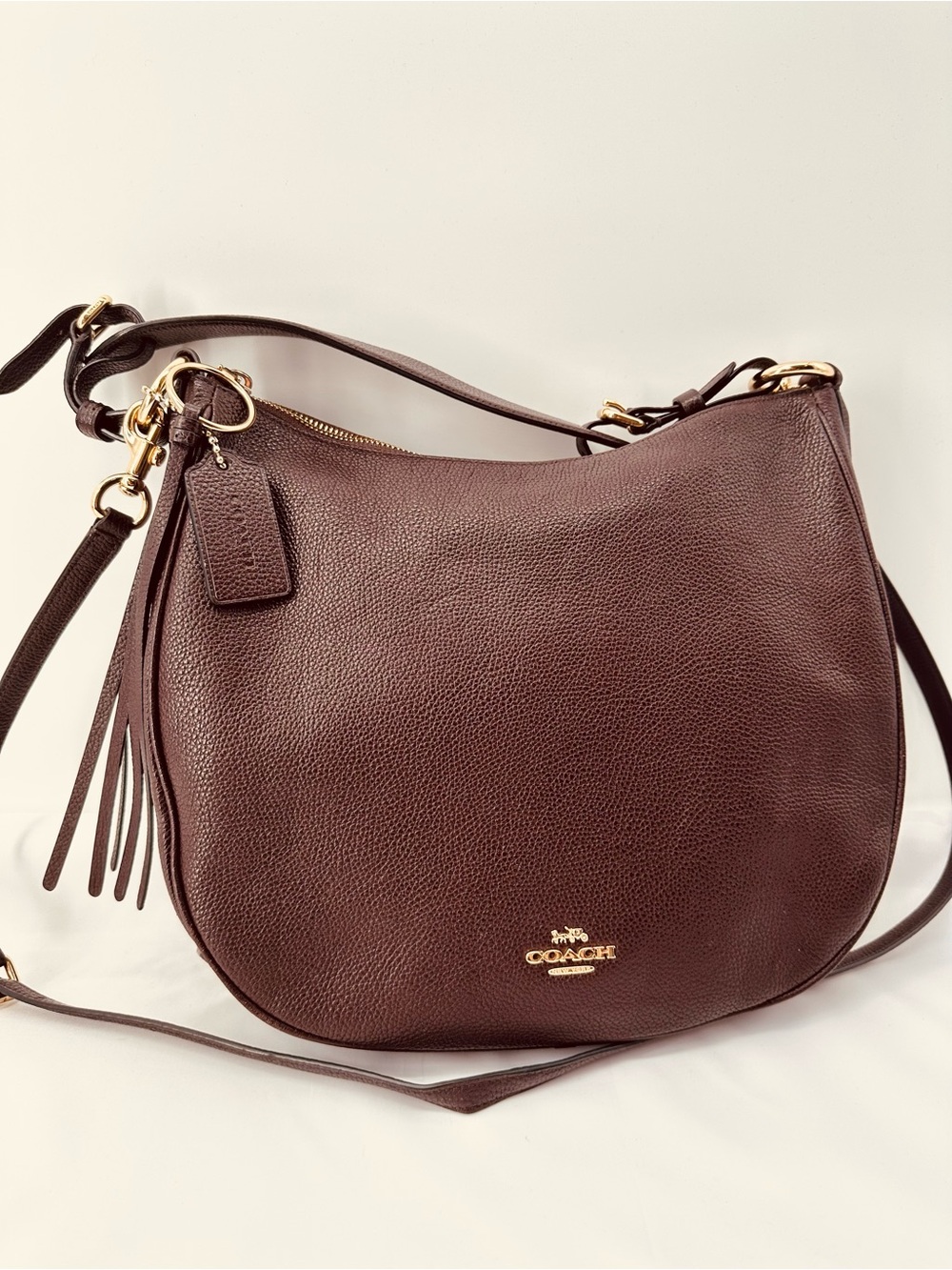 Coach Sutton Hobo Bag. Dark Rich Chocolate Color.